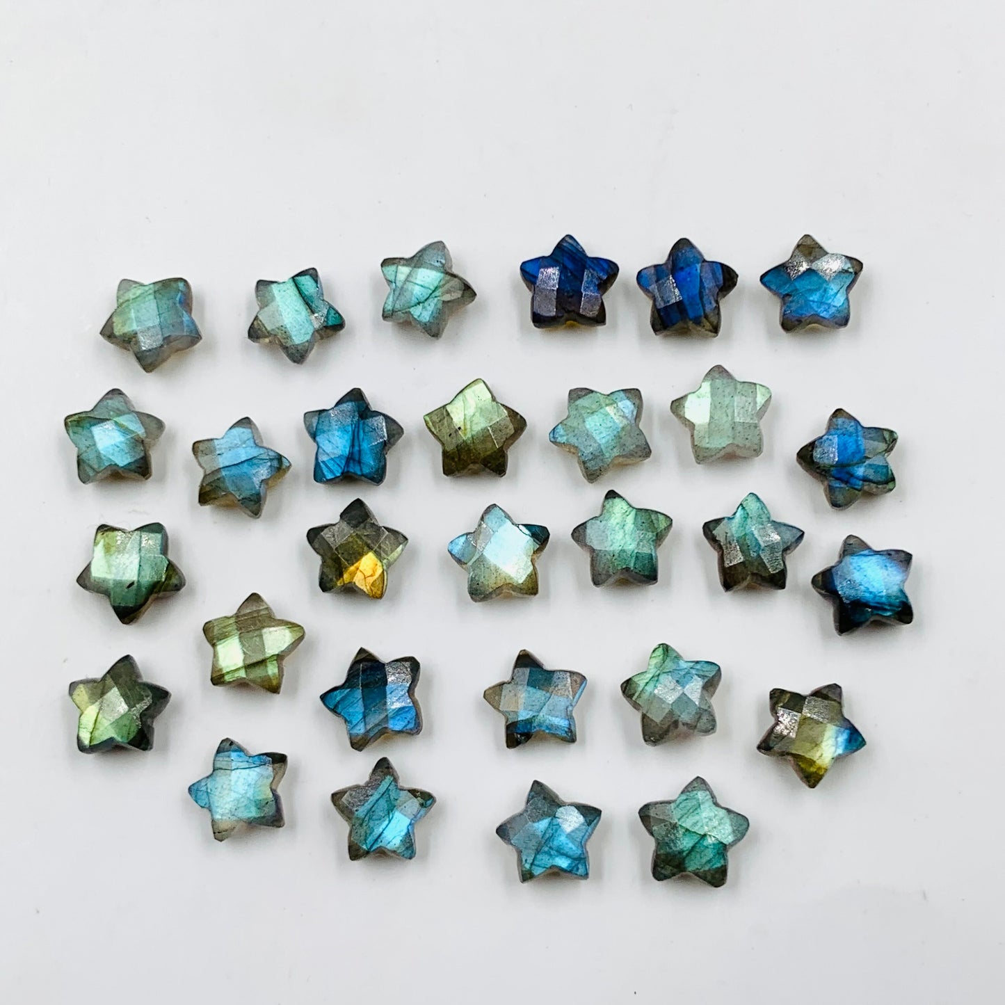 2 Pieces Natural Labradorite Hand Carved Star Shape Briolette, Star Shape Gemstone For Jewelry, Star Shape Briolette, 10mm