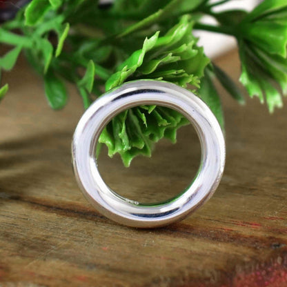 925 Silver Band Stackable Ring 2-8mm - Plain Round for Men Women - BeadsBoatInc