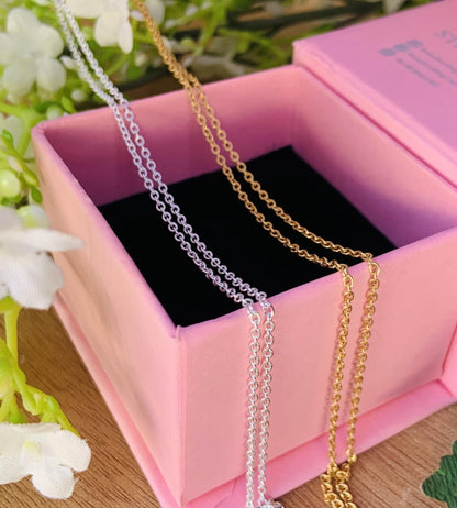 925 Sterling Silver Chain Necklace – Dainty & Versatile Jewelry for Layering or Pendants – Perfect Gift for Her - BeadsBoatInc