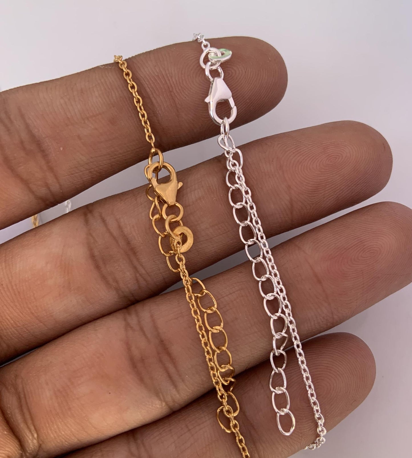 925 Sterling Silver Chain Necklace – Dainty & Versatile Jewelry for Layering or Pendants – Perfect Gift for Her - BeadsBoatInc