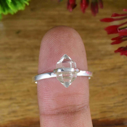 925 Sterling Silver Crystal Quartz Ring - Multiple Finish - BeadsBoatInc