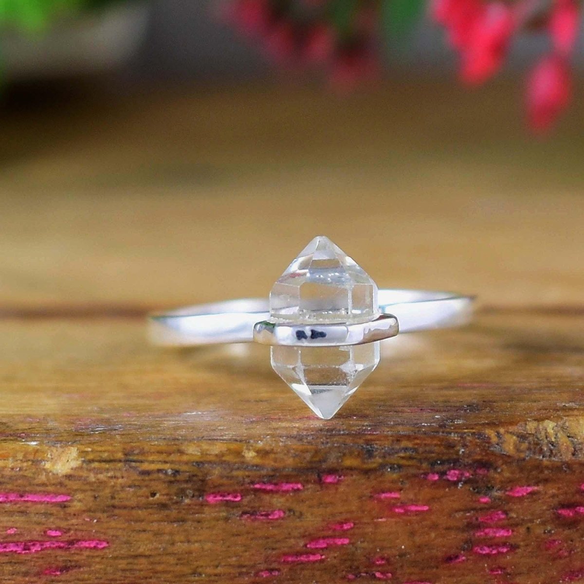 925 Sterling Silver Crystal Quartz Ring - Multiple Finish - BeadsBoatInc