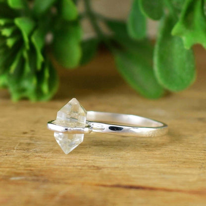 925 Sterling Silver Crystal Quartz Ring - Multiple Finish - BeadsBoatInc