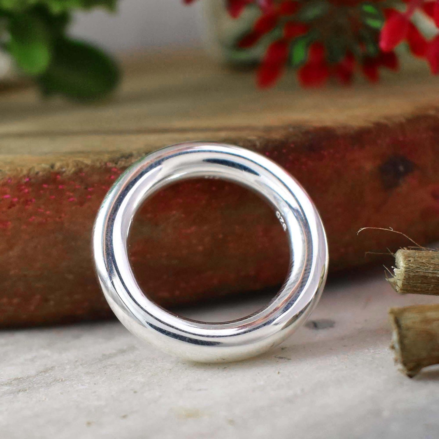 925 Silver Band Stackable Ring 2-8mm - Plain Round for Men Women