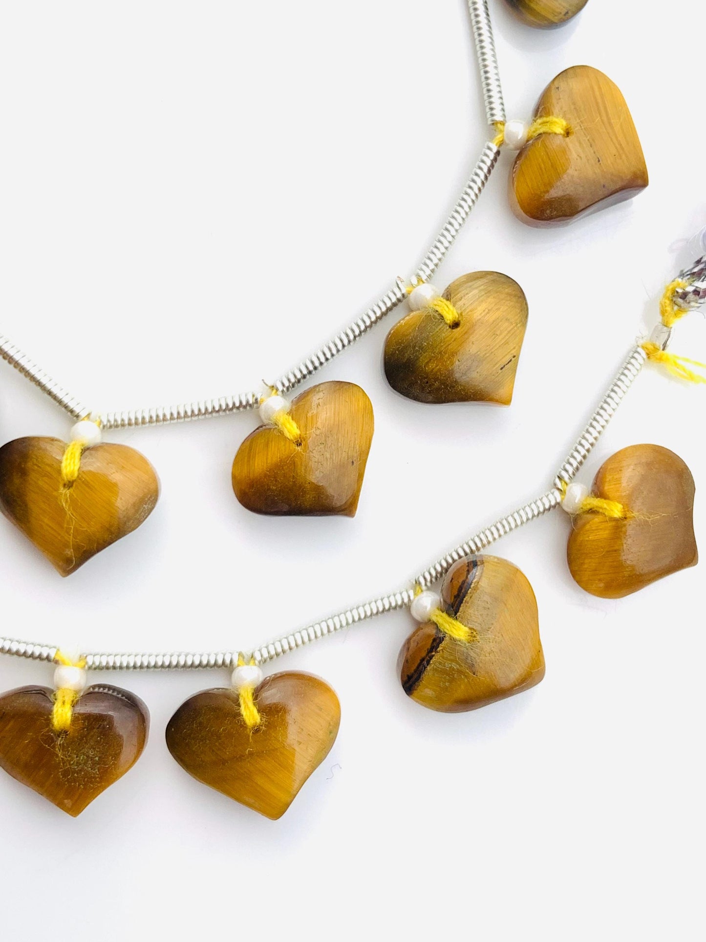 10 Pcs Natural Tiger Eye smooth heart shape face drill gemstone Fancy shape Briolette gemstone bead for jewelry Size 8x10x5 gift for her