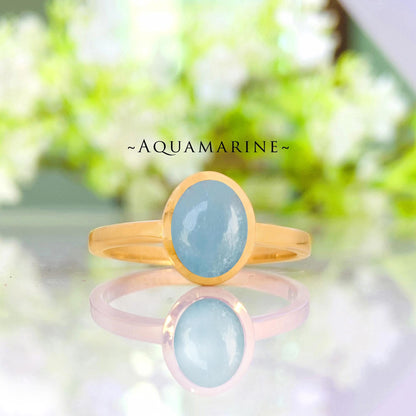 925 Sterling Silver Multi Gemstone Ring - Larimar, Turquoise, Aquamarine, Labradorite