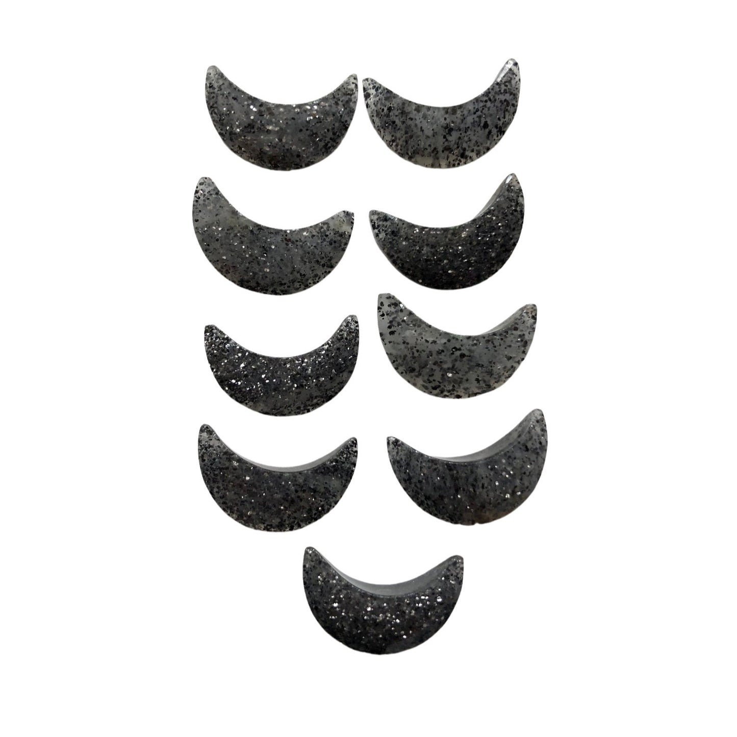 2 Pieces Natural Black sunstone gemstone, Crescent moon shape gemstone, carving gemstone, natural gemstone, moon shape gemstone, size 7x16mm