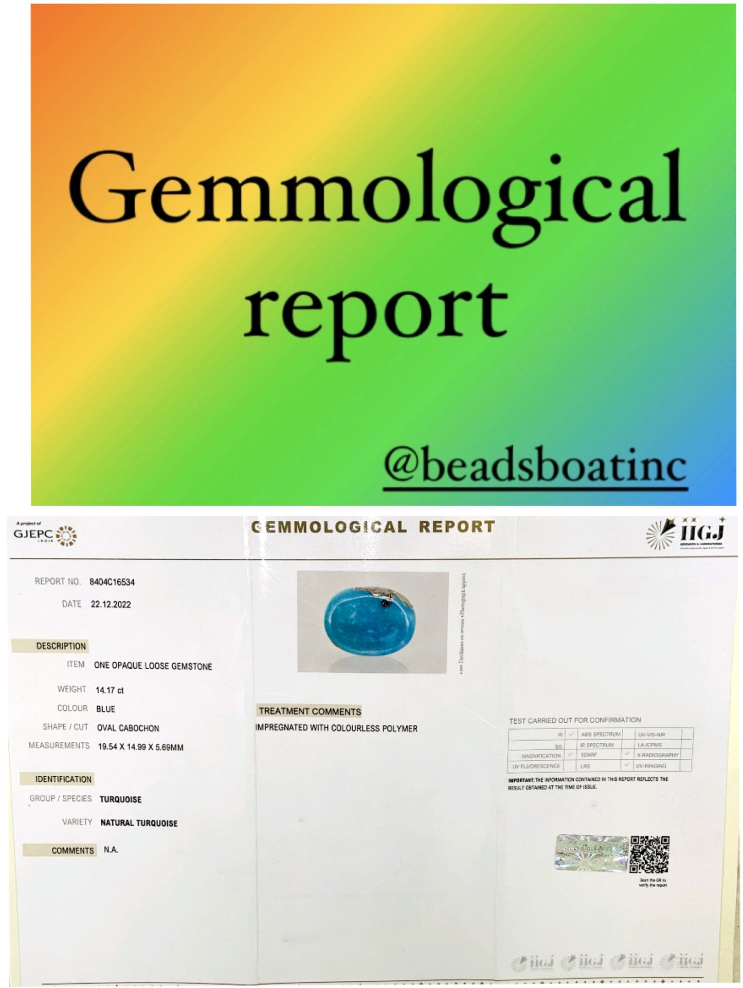 GEMMOLOGICAL REPORT