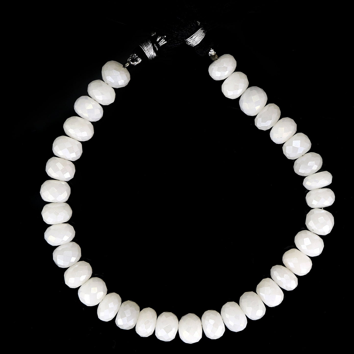 Silverite Faceted Roundel Shape Beads ,Silverite Roundel,Silverite Facetted Beads,Genuine Silverite Beads Jewelry supplies , 8mm SKU-BBI2051