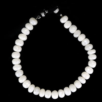 Silverite Faceted Roundel Shape Beads ,Silverite Roundel,Silverite Facetted Beads,Genuine Silverite Beads Jewelry supplies , 8mm SKU-BBI2051