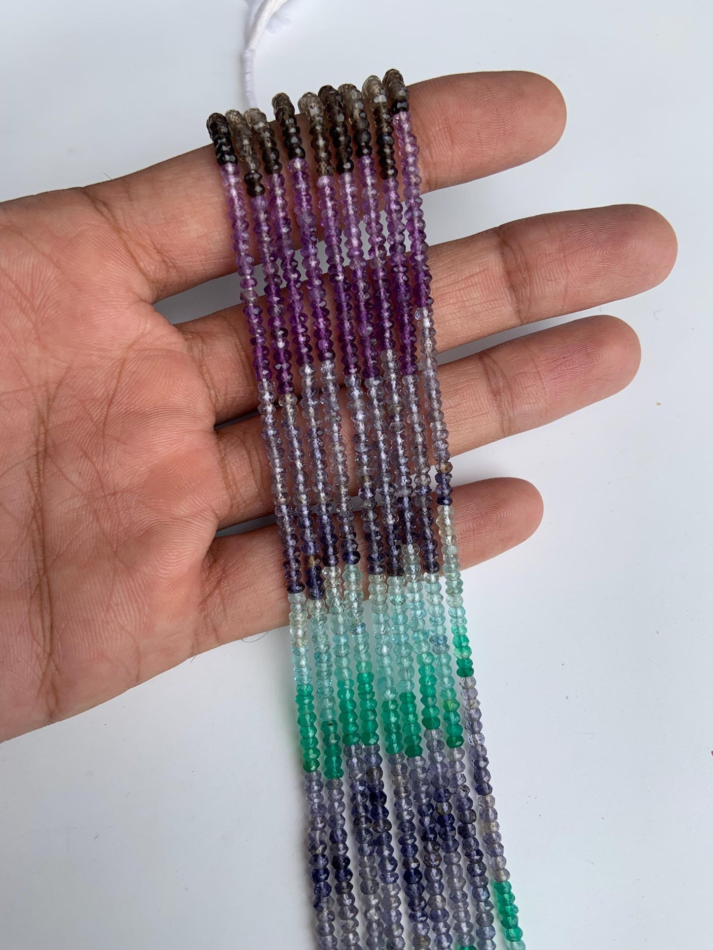 13 Inch Natural multi faceted Rondelle shape Beads Briolette Size 3mm Mix gemstone faceted beads for Wedding jewelry making gift for her