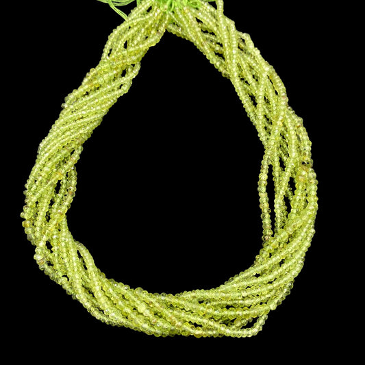 Quality Natural Peridot Faceted Rondelle Gemstone beads, Gemstone Faceted Round Beads, Rondelle Beads, 3mm 13 " Inch SKU - BBI558