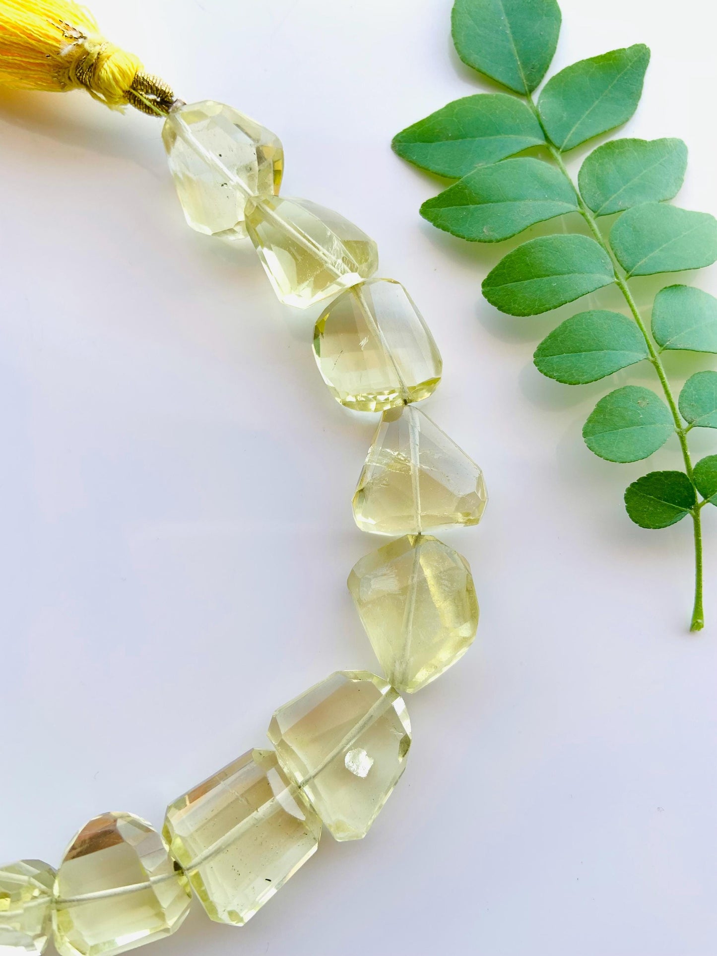 Natural Lemon Quartz Faceted tumble Gemstone beads Size 14x15mm to 16x15mm Lemon Quartz Nugget Shape Beads Center Drill Tumble Beads.