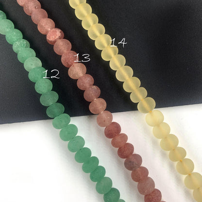 Natural Mix Gemstone Smooth Roundel Beads, Round Shape Loose Beads, Jewelry beads for making Necklace Size 6.5mm to 7.5mm 8 Inch Strand