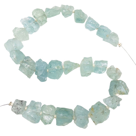 25 pcs Natural Aquamarine ,Center Drill Natural Rough Aquamarine Specimen Gemstone,  Aquamarine Crystal Rough Gemstone, SKU - BBI924