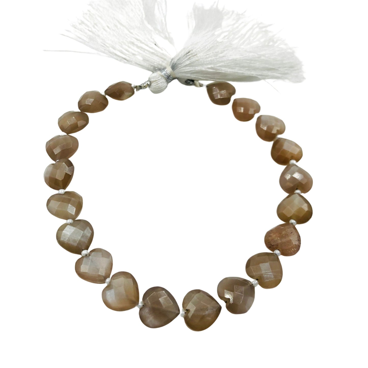 Natural Chocolate Moonstone Carved Heart Shape beads , Natural Gemstone Briolette Heart shape Beads , Beads For Jewelry Making , SKU - 1312