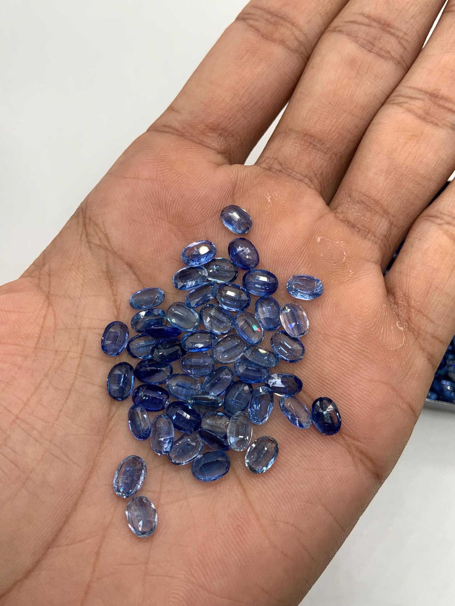 Natural kyanite Faceted Cut Gemstone Oval Shape Cabochon Kyanite Cut for jewelry making Semi Precious Blue Kyanite Stone gift for her