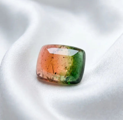 Watermelon Tourmaline Cushion Cut Gemstone - Natural Pink Green Bi Color Tourmaline