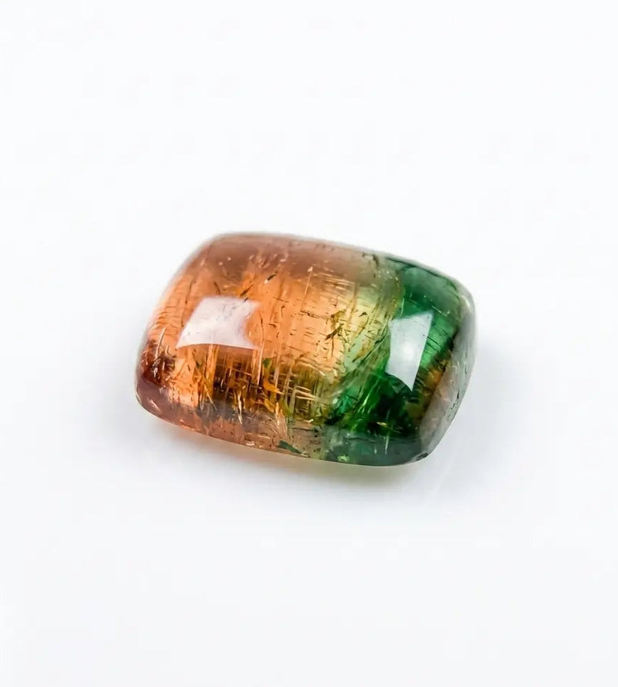 Watermelon Tourmaline Cushion Cut Gemstone - Natural Pink Green Bi Color Tourmaline