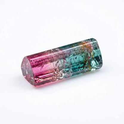 Watermelon Tourmaline Gemstone - Natural Pink Green Bi Color Tourmaline Stone