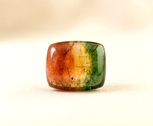 Watermelon Tourmaline Cushion Cut Gemstone - Natural Pink Green Bi Color Tourmaline