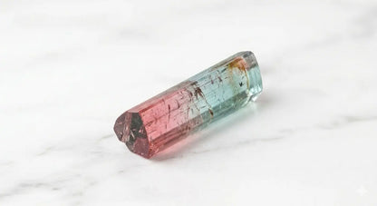 Watermelon Tourmaline Gemstone - Natural Pink Green Bi Color Tourmaline Stone
