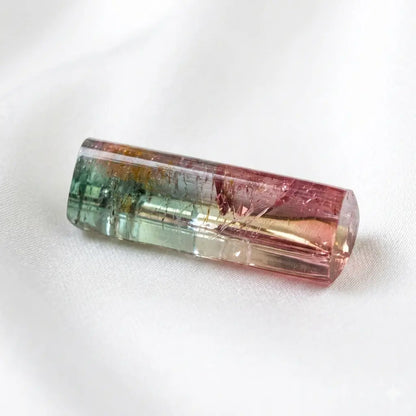 Watermelon Tourmaline Gemstone - Natural Pink Green Bi Color Tourmaline Stone