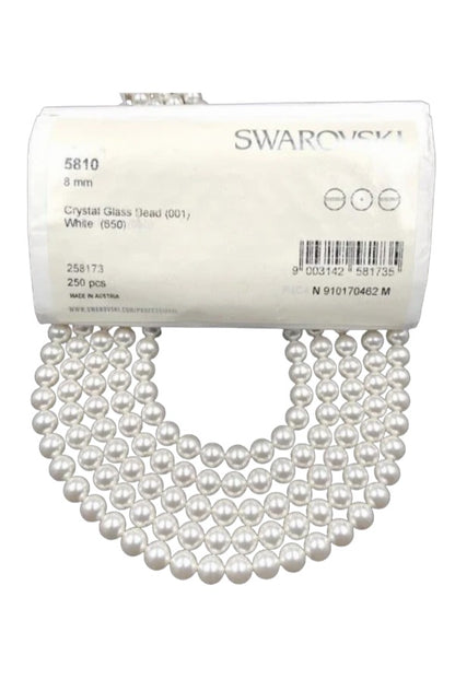 Genuine Swarovski Crystal White Pearl Beads Round for Jewelry Making 2mm to 12mm (5810)