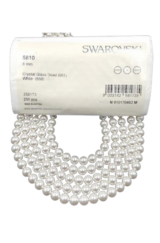 Genuine Swarovski Crystal White Pearl Beads Round for Jewelry Making 2mm to 12mm (5810)