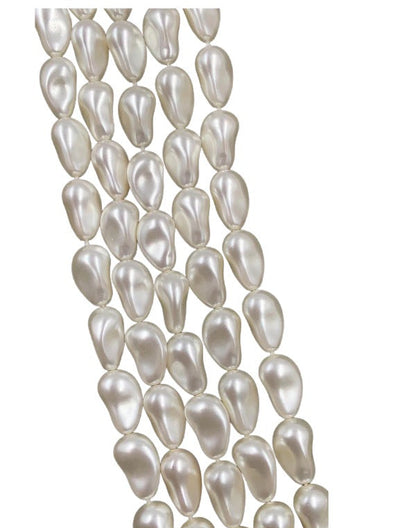 Swarovski Crystal White 5843 Baroque Drop Pearls 12mm Beads for Jewelry Making