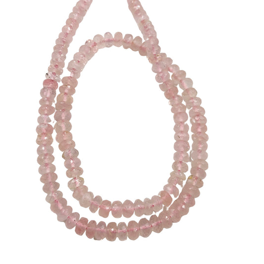 Natural Rose Quartz Faceted Rondelle Beads, Faceted Rondelle Beads Briolette, AAA Quality Rose Quartz , Jewelry Supply Beads ! SKU - BBI663