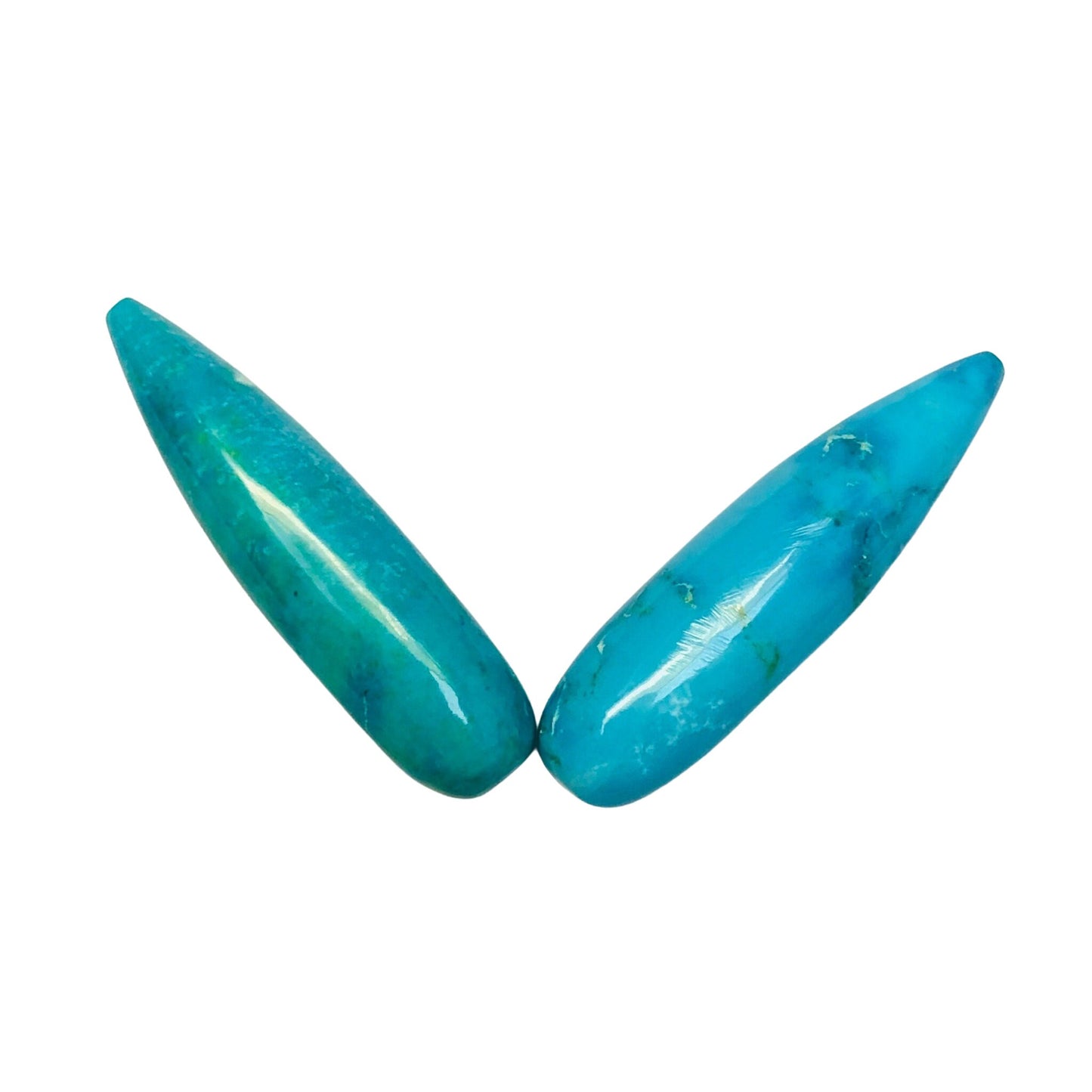 1 Pair Howlite Turquoise Smooth Long Drop Gemstone, Size 9x30mm, Matching Pair Briolette, Earring Making Gemstone, SKU - BBI981