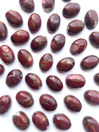 Natural Oyster Copper turquoise Smooth Cabochon Gemstone Oval Shape Cabochon for jewelry Semi Precious Cabochon for Rings Size 10x14mm