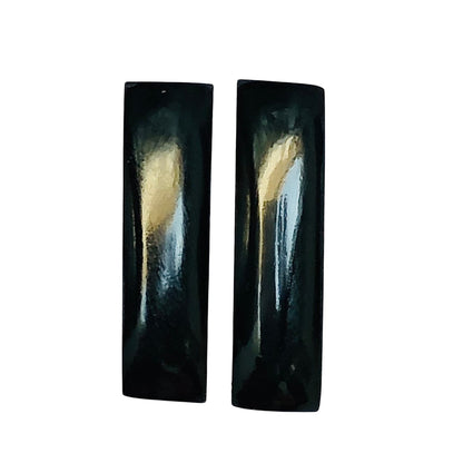 1 Pair Natural Black Onyx Smooth Long Rectangle Shape Gemstone, Size 7x24mm, Matching Pair Briolette, Earring Making Gemstone, SKU - BBI1012