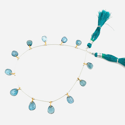 Natural Blue Kyanite Rose Cut Cabochons | Free Form Faceted Flat Back Gemstones