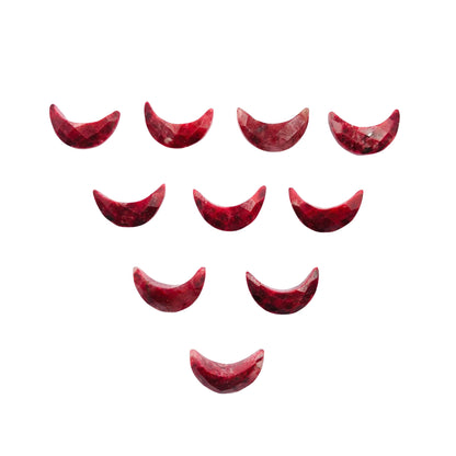 2 Pieces Natural Thulite crescent Moon shape gemstone, carving gemstone, hand carved briolette moon shape gemstone jewelry, size 7x16 mm