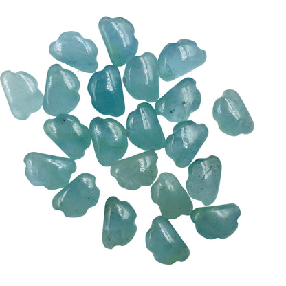 2 Pieces Natural Aquamarine Smooth Cloud Shape Gemstone, Size 8 x 12mm, Hand Carved Cloud Briolette, Cloud Earrings & Pendent , SKU -BBI1110