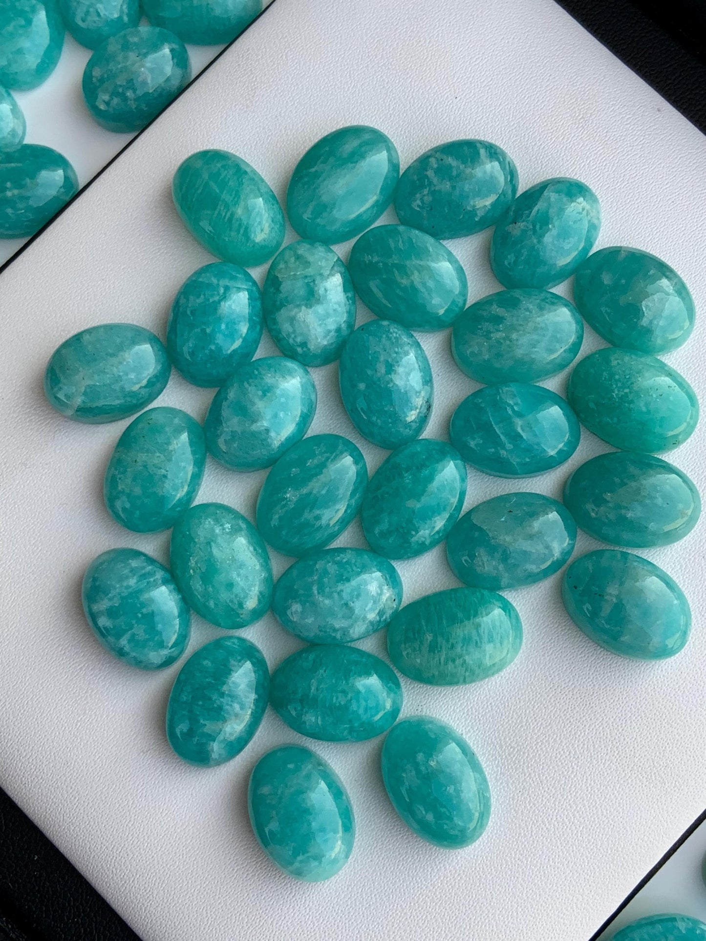 Natural Amazonite Smooth Oval Shape Gemstone Cabochon, CALIBRATED Loose Stone Cab, Oval Jewelry Making Cabochon Semi Precious Cabochons