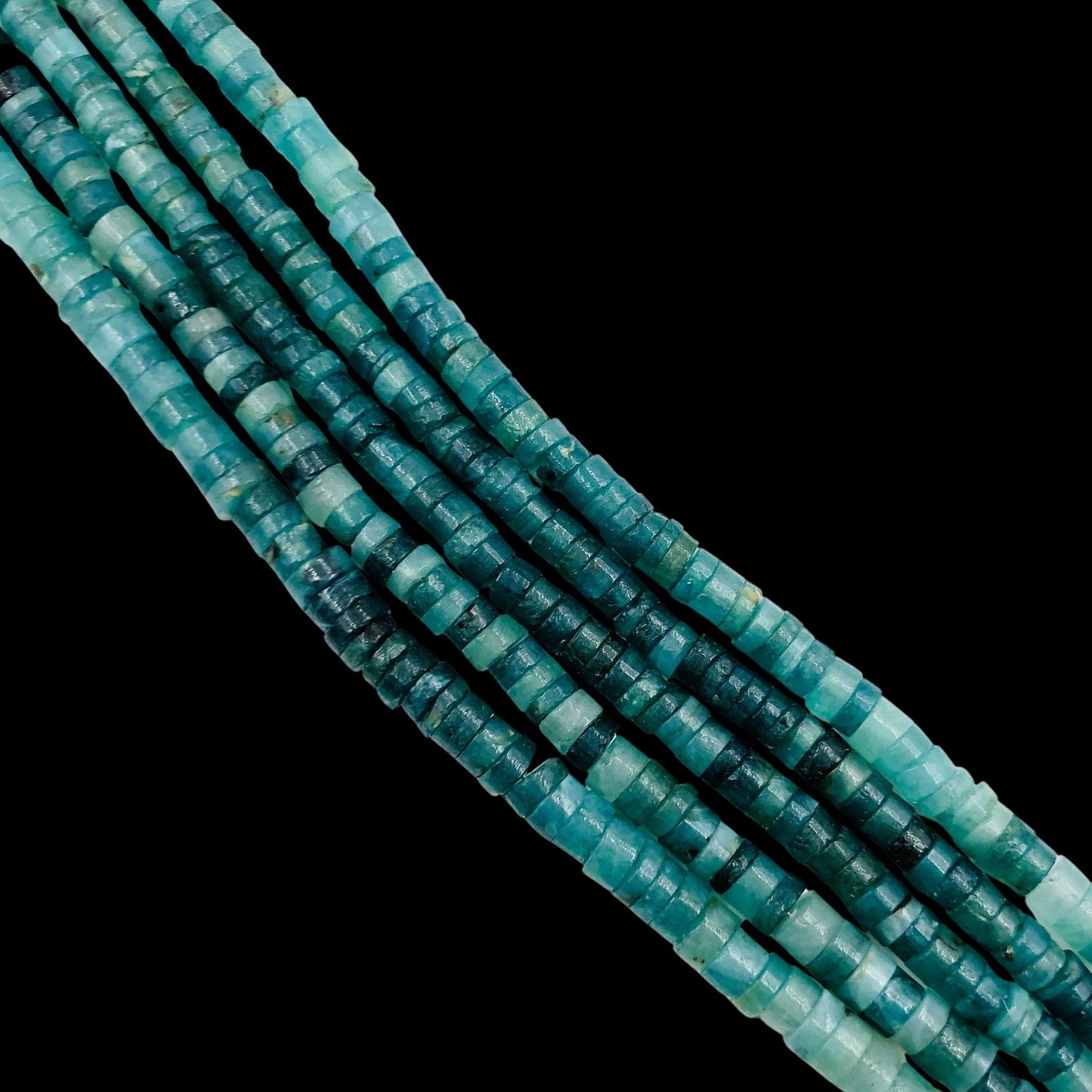 Natural Grandidierite Smooth Heishi Gemstone Beads , Size 4mm To 6mm , Smooth Wheel Shape Beads , Jewelry Supplies , SKU - BBI562