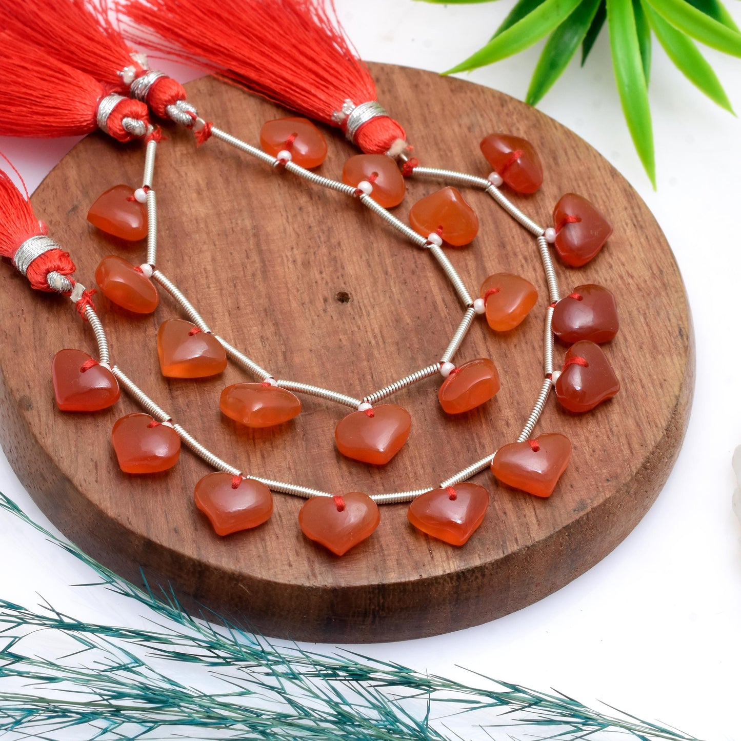 Faceted Carnelian Heart Shape Briolette Beads 10 Pieces 8x10x5mm Face Drill Gemstones