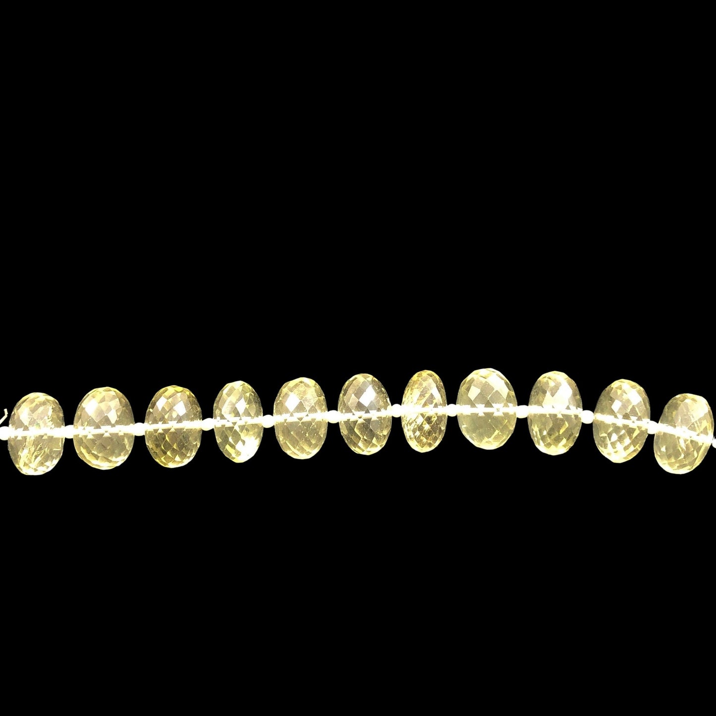 Natural Lemon Quartz Rondelles shape Briolette Beads | 13mm Natural lemon Semi Precious Gemstone Faceted rondelles shape for Jewelry BBI700