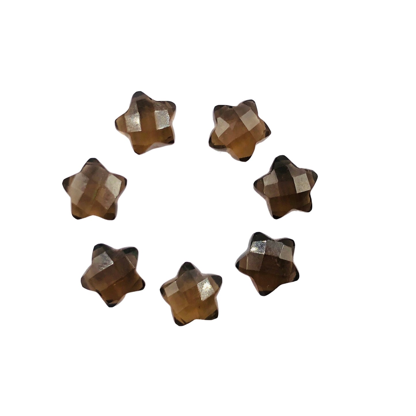 2 Pieces Natural Smoky Quartz Hand Carved Star Shape Briolette's , Star Loose Gemstone For Jewelry , Star Shape Briolette 10 mm SKU-BBI127