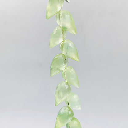 Natural Prehnite Buds Briolette Beads 5x9mm to 6x10mm Faceted Flower Drops