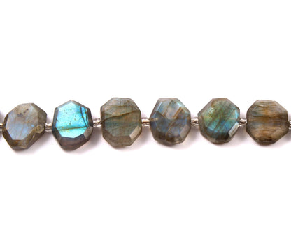 Natural Labradorite Fancy Beads – Blue Flash Gemstone, Center Drill