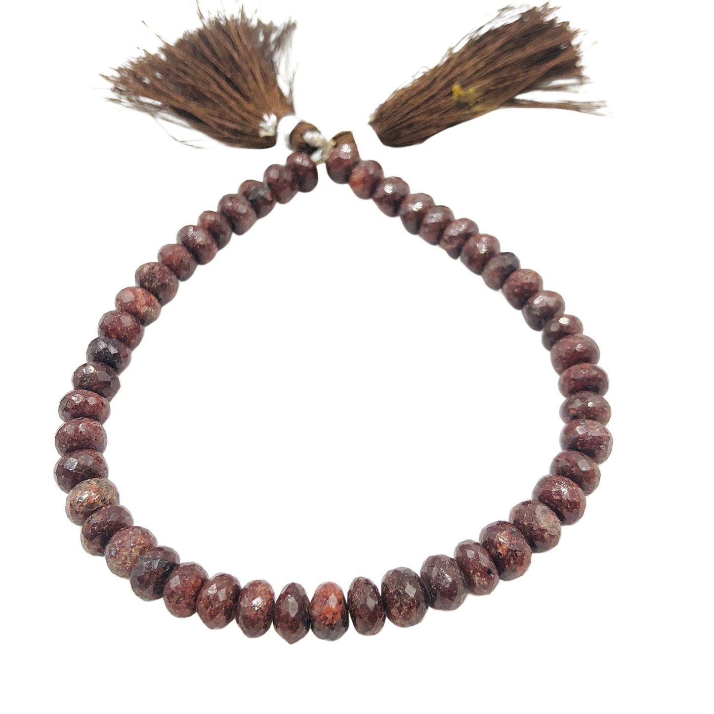 AAA Natural Brown Jasper Beads | 6–7mm Faceted Rondelle Gemstone