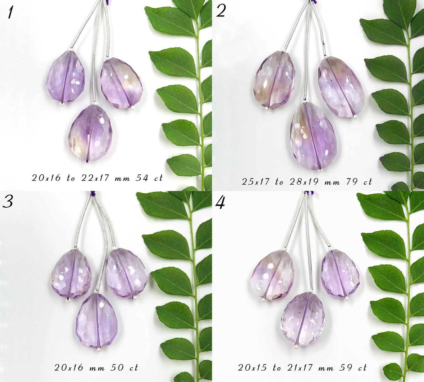 Natural Amethyst and Ametrine Faceted Free Form shape gemstone beads Straight drilled Free Form beads for jewelry making gift for her