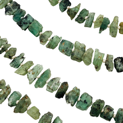 Natural Mint Green Kyanite Rough Beads – Center Drilled | AAA Quality