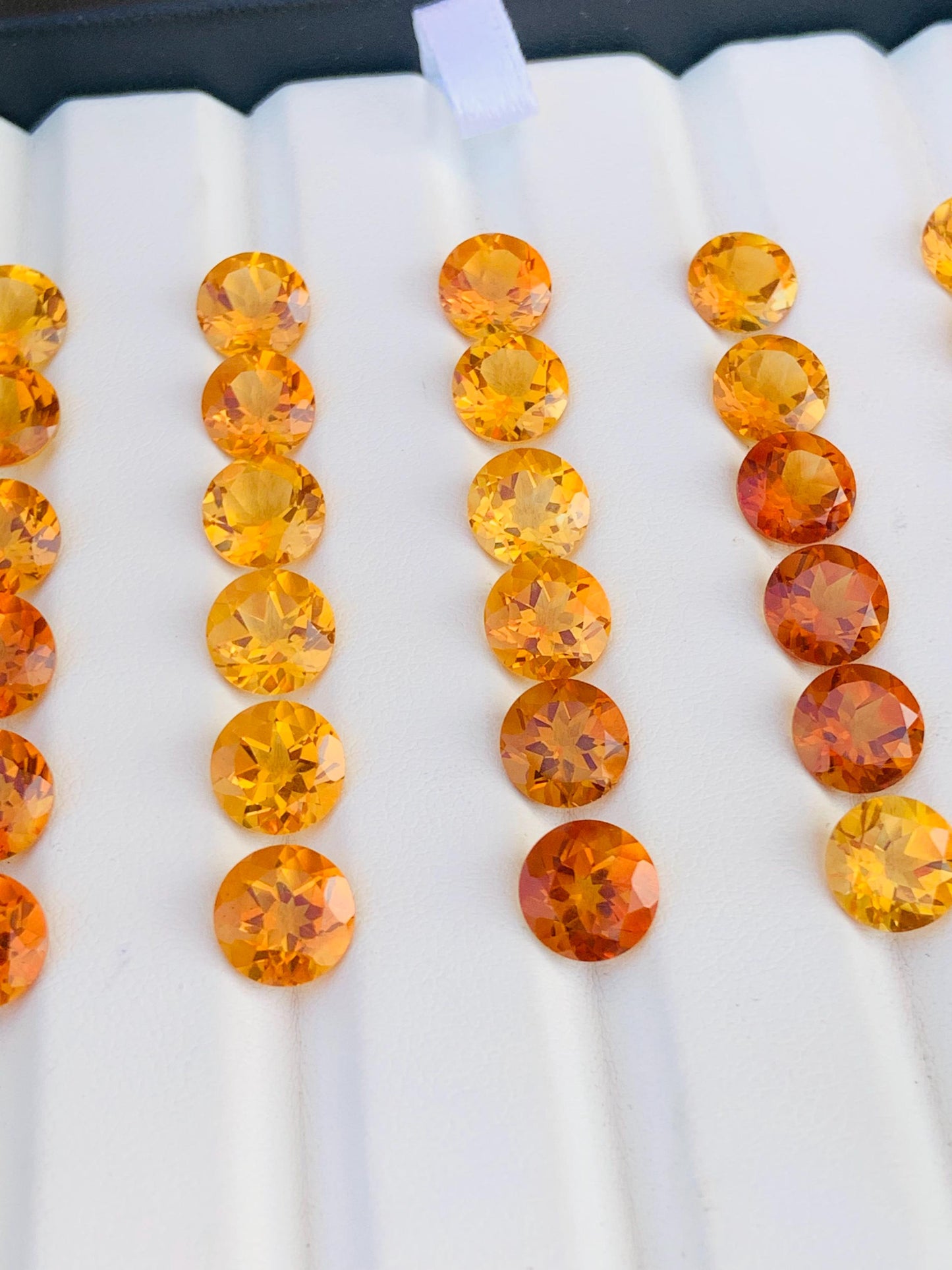 Natural Citrine Faceted Round Shape Cut Stone CALIBRATED Loose Stone Cut Round Jewelry Making Semi Precious Cut stone for ring gift for her