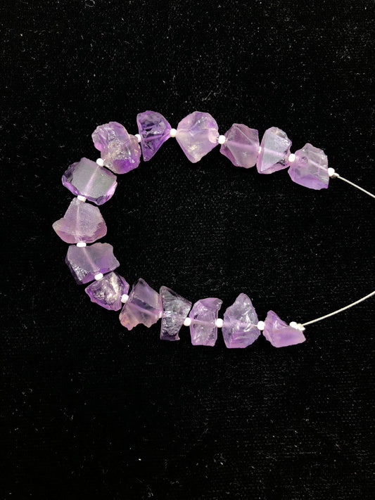 Natural Amethyst Gemstone Beads - Cluster Rough Healing Crystal Gemstone