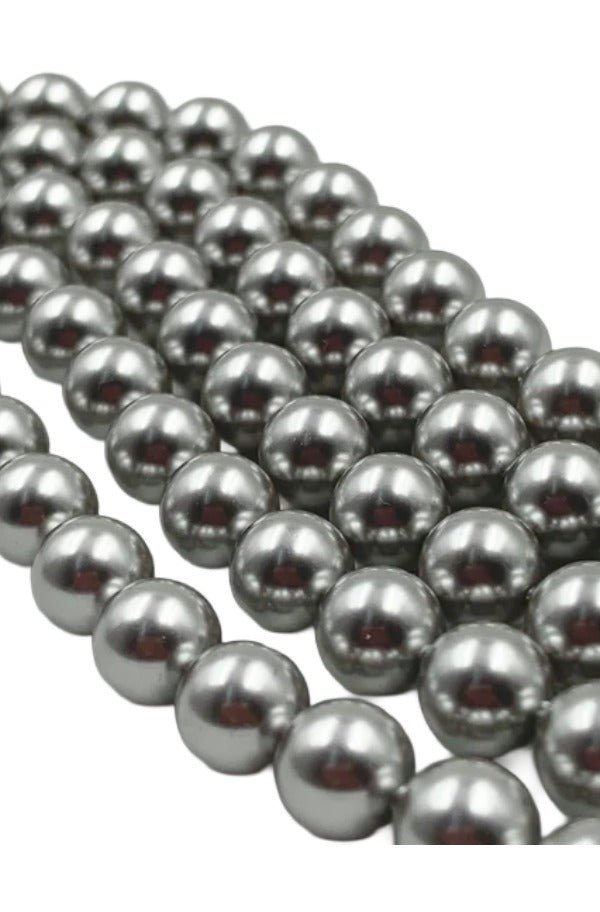 Austria Swarovski Crystal Light Grey Pearl Beads 5810 Round 6mm 8mm - BeadsBoatInc